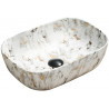 Mexen Rita Aufsatzwaschbecken 45 x 32 cm, weißer Stein - 21084595