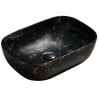 Mexen Rita Aufsatzwaschbecken 45 x 32 cm, schwarzer Stein - 21084594