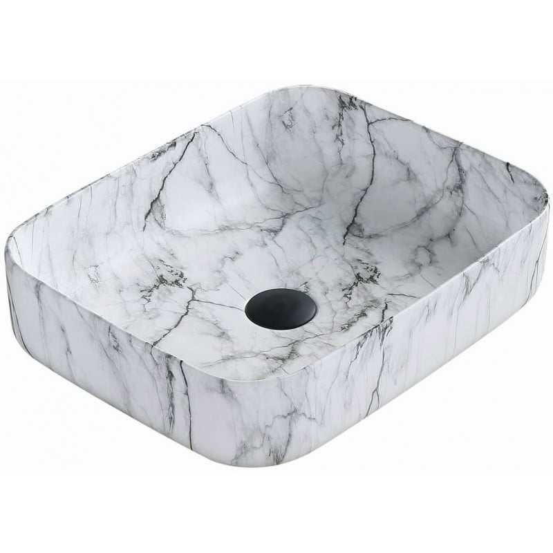 Mexen Carla Aufsatzwaschbecken 50 x 39 cm, weißer Stein - 21555093