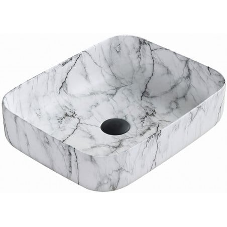 Mexen Carla Aufsatzwaschbecken 50 x 39 cm, weißer Stein - 21555093