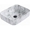 Mexen Carla Aufsatzwaschbecken 50 x 39 cm, weißer Stein - 21555093