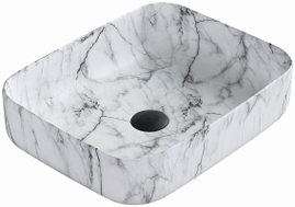 Mexen Carla Aufsatzwaschbecken 50 x 39 cm, weißer Stein - 21555093