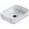 Mexen Carla Aufsatzwaschbecken 50 x 39 cm, weißer Stein - 21555092