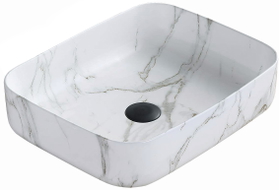 Mexen Carla Aufsatzwaschbecken 50 x 39 cm, weißer Stein - 21555092
