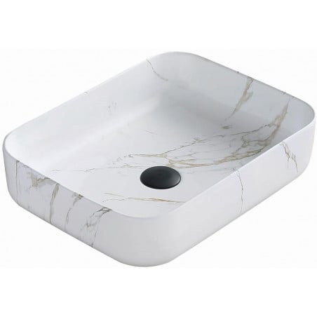 Mexen Carla Aufsatzwaschbecken 50 x 39 cm, weißer Stein - 21555091
