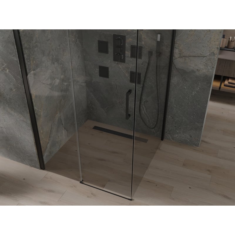 Mexen Omega Schiebeduschkabine 100 x 100 cm, transparent, schwarz - 825-100-100-70-00