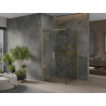 Mexen Omega Schiebeduschkabine 100 x 100 cm, transparent, gold - 825-100-100-50-00