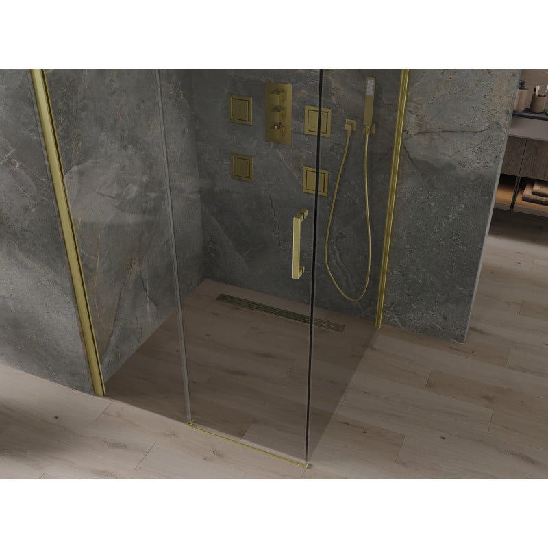 Mexen Omega Schiebeduschkabine 100 x 100 cm, transparent, gold - 825-100-100-50-00