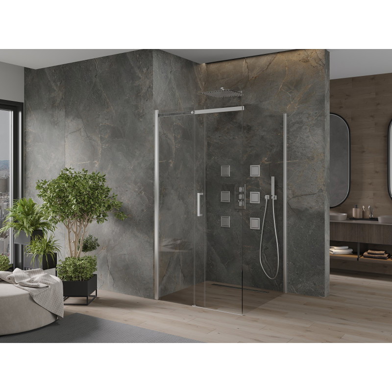 Mexen Omega Schiebedusche 100 x 100 cm, transparent, Chrom - 825-100-100-01-00