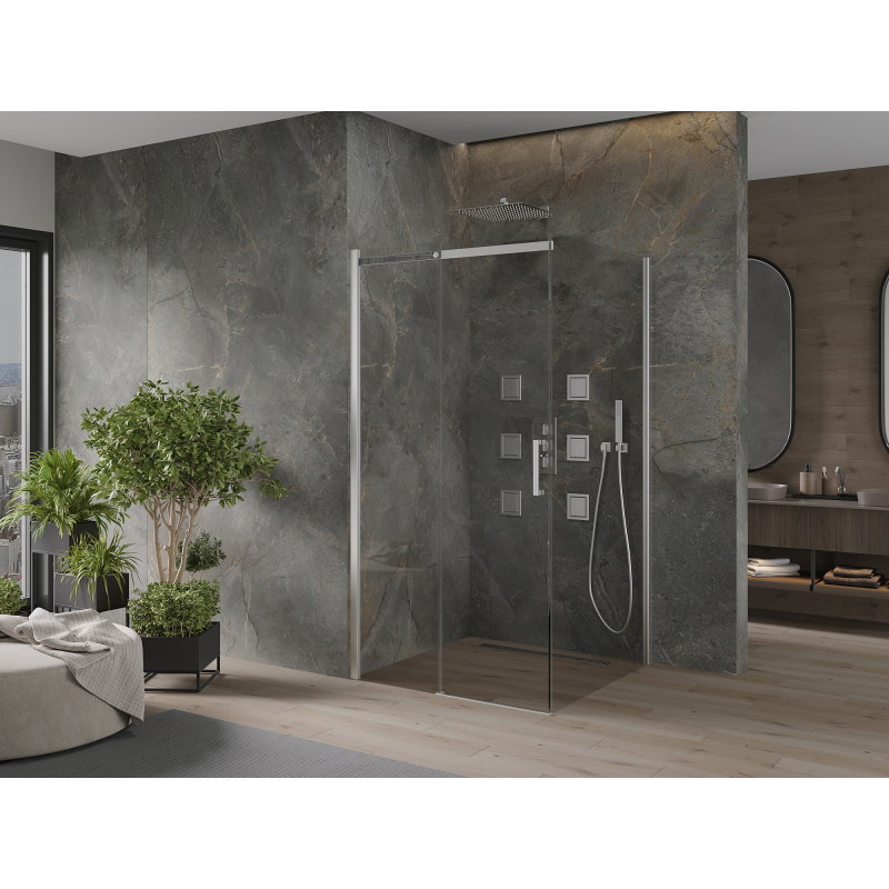 Mexen Omega Schiebedusche 100 x 100 cm, transparent, Chrom - 825-100-100-01-00