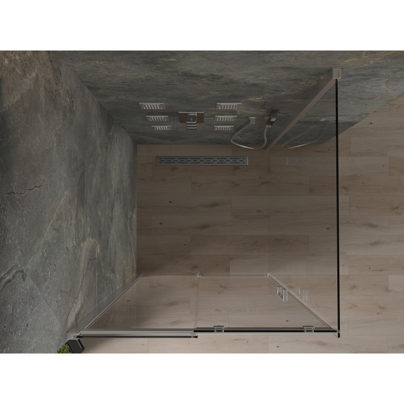 Mexen Omega Schiebedusche 100 x 100 cm, transparent, Chrom - 825-100-100-01-00