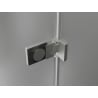 Mexen Lunar-B Duschkabine, schwenkbar, links, 100 x 80 cm, transparent, gebürsteter Nickel - 832-100-080-97-00-L