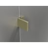 Mexen Lunar-B Duschkabine, rechts öffnend, 90 x 90 cm, transparent, gebürstetes Gold - 832-090-090-55-00-P