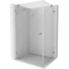 Mexen Lunar Duschkabine schwenkbar links 95 x 80 cm, transparent, gebürstetes Kupfer - 834-095-080-65-00-L