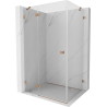 Mexen Lunar Duschkabine schwenkbar links 100 x 80 cm, transparent, gebürstetes Kupfer - 834-100-080-65-00-L