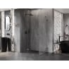 Mexen Lunar Duschkabine mit linker Tür 90 x 80 cm, transparent, gebürstet in Gun Gray - 834-090-080-66-00-L