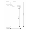Mexen Royo DF05 Badewannenset, weiß - 72213DF05-20