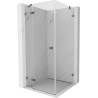Mexen Lunar Duschkabine schwenkbar links 80 x 80 cm, transparent, Gun Metal - 834-080-080-95-00-L