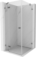 Mexen Lunar Duschkabine schwenkbar links 80 x 80 cm, transparent, Gun Metal - 834-080-080-95-00-L