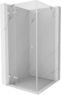 Mexen Lunar Duschkabine, schwenkbar links 80 x 80 cm, transparent, gebürstetes Nickel - 834-080-080-97-00-L
