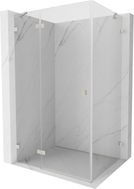 Mexen Lunar Duschkabine, links angeschlagen, 100 x 90 cm, transparent, gebürsteter Nickel - 834-100-090-97-00-L