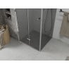 Mexen Lima faltbare Duschkabine 80 x 80 cm, Graphit, Chrom - 856-080-080-01-40