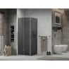 Mexen Lima faltbare Duschkabine 80 x 80 cm, Graphit, Chrom - 856-080-080-01-40