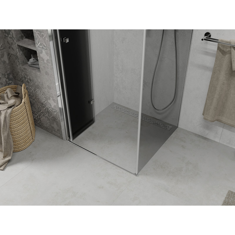 Mexen Lima faltbare Duschkabine 90 x 90 cm, Graphit, Chrom - 856-090-090-01-40