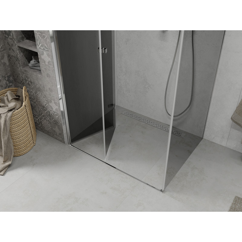 Mexen Lima faltbare Duschkabine 90 x 110 cm, Graphit, Chrom - 856-090-110-01-40