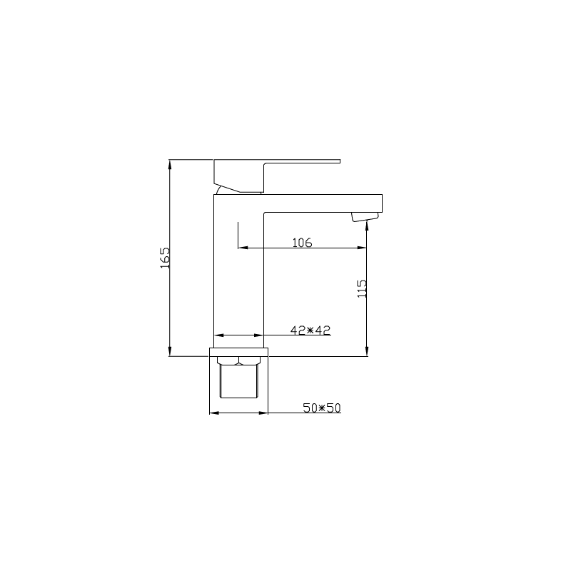 Mexen Cube Waschbeckenarmatur, Chrom - 72900-00