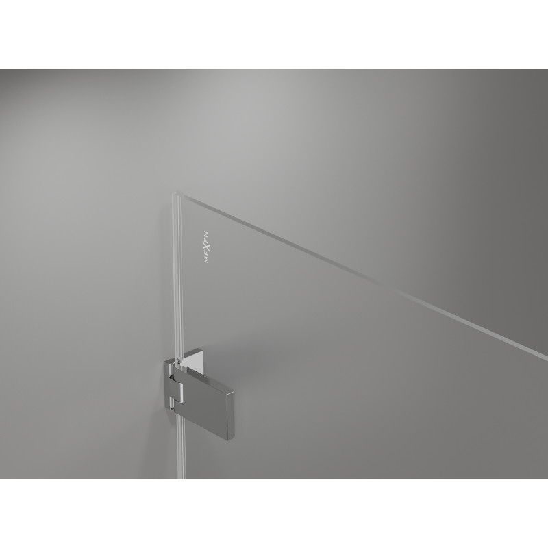 Mexen Lunar-F Duo faltbare Duschkabine 80 x 75 cm, transparent, Chrom - 836-080L-075P-01-00