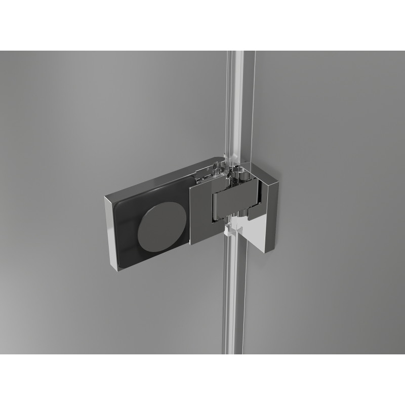 Mexen Lunar-F Duo faltbare Duschkabine 80 x 75 cm, transparent, Chrom - 836-080L-075P-01-00