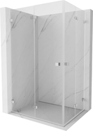 Mexen Lunar-F Duo faltbare Duschkabine 80 x 75 cm, transparent, Chrom - 836-080L-075P-01-00