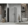Mexen Lima faltbare Duschkabine 100 x 90 cm, Graphit, Chrom - 856-100-090-01-40