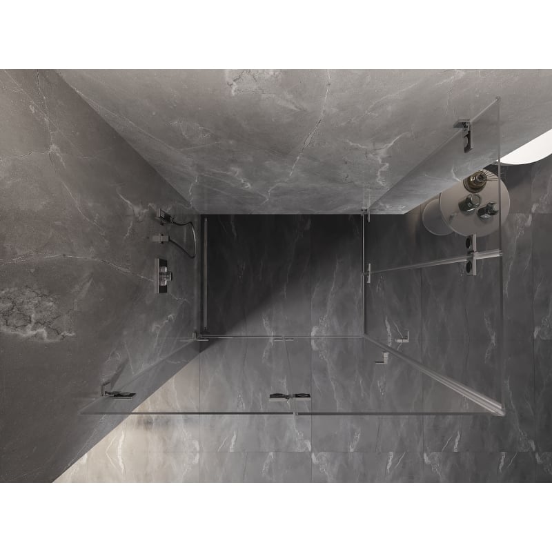 Mexen Lunar-F Duo faltbare Duschkabine 100 x 85 cm, transparent, chrom - 836-100L-085P-01-00