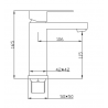 Mexen Cube Waschtischarmatur, schwarz - 72900-70