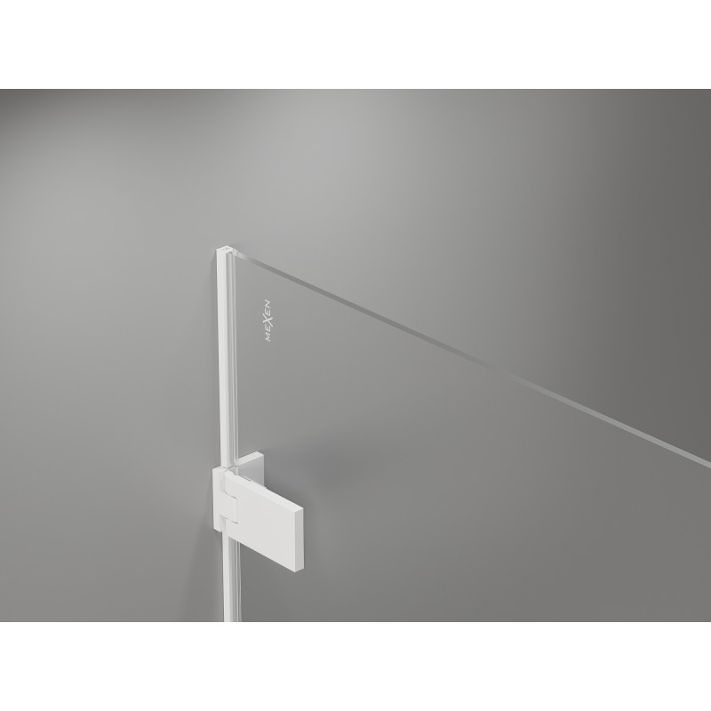 Mexen Lunar-F Duo Duschkabine faltbar 80 x 75 cm, transparent, weiß - 836-080L-075P-20-00