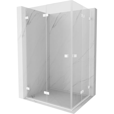 Mexen Lunar-F Duo Duschkabine faltbar 80 x 75 cm, transparent, weiß - 836-080L-075P-20-00