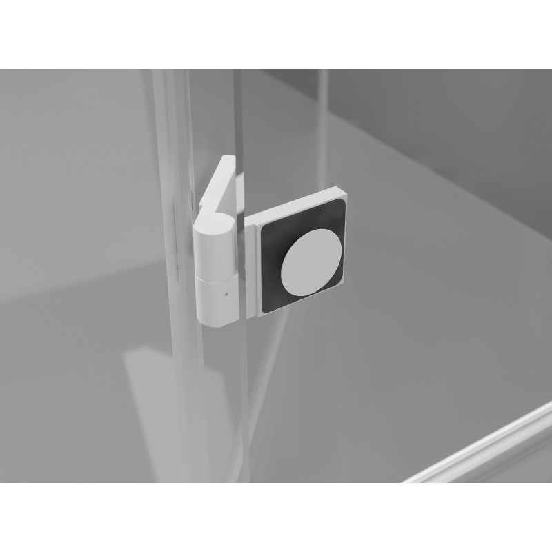 Mexen Lunar-F Duo faltbare Duschkabine 90 x 85 cm, transparent, weiß - 836-090L-085P-20-00