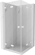 Mexen Lunar-F Duo faltbare Duschkabine 90 x 90 cm, transparent, weiß - 836-090L-090P-20-00