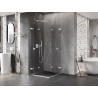 Mexen Lunar-F Duo faltbare Duschkabine 90 x 90 cm, transparent, weiß - 836-090L-090P-20-00