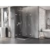 Mexen Lunar-F Duo faltbare Duschkabine 100 x 100 cm, transparent, weiß - 836-100L-100P-20-00