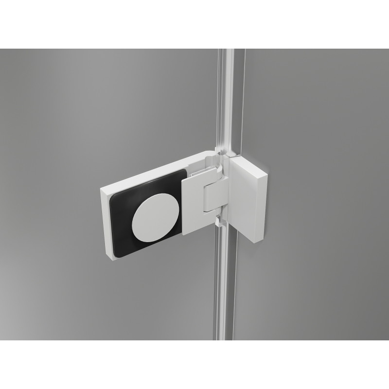 Mexen Lunar-F Duo faltbare Duschkabine 100 x 100 cm, transparent, weiß - 836-100L-100P-20-00