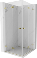 Mexen Lunar-F Duo faltbare Duschkabine 70 x 70 cm, transparent, gold - 836-070L-070P-50-00