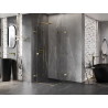 Mexen Lunar-F Duo faltbare Duschkabine 80 x 80 cm, transparent, gold - 836-080L-080P-50-00