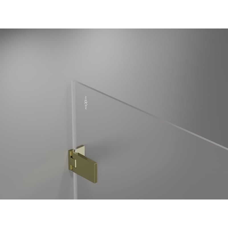 Mexen Lunar-F Duo faltbare Duschkabine 90 x 90 cm, transparent, Gold - 836-090L-090P-50-00