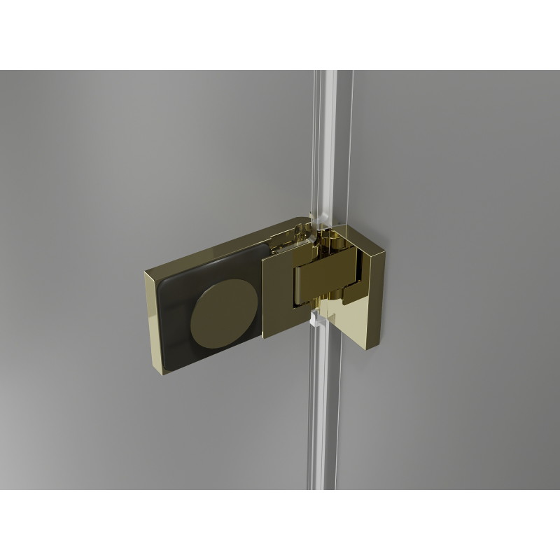 Mexen Lunar-F Duo faltbare Duschkabine 100 x 70 cm, transparent, gold - 836-100L-070P-50-00