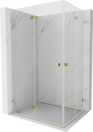 Mexen Lunar-F Duo Klappduschkabine 100 x 80 cm, transparent, gold - 836-100L-080P-50-00