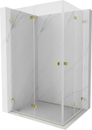 Mexen Lunar-F Duo faltbare Duschkabine 100 x 90 cm, transparent, gold - 836-100L-090P-50-00