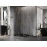 Mexen Lunar-F Duo Faltbare Duschkabine 100 x 100 cm, transparent, gold - 836-100L-100P-50-00